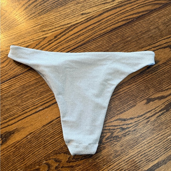 Aerie Silver Shimmer Cheeky Bikini Bottom - Picture 3 of 4